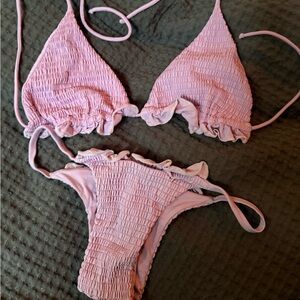 San Lorenzo lavender Ruffled Bikini Small